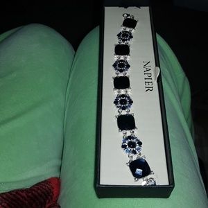 Napier blue stones and silver bracelet